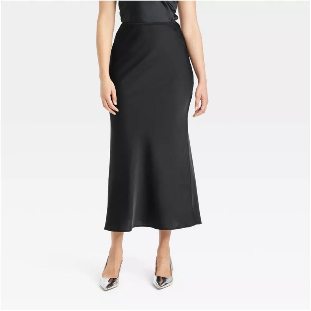 A New Day Black Midi Skirt